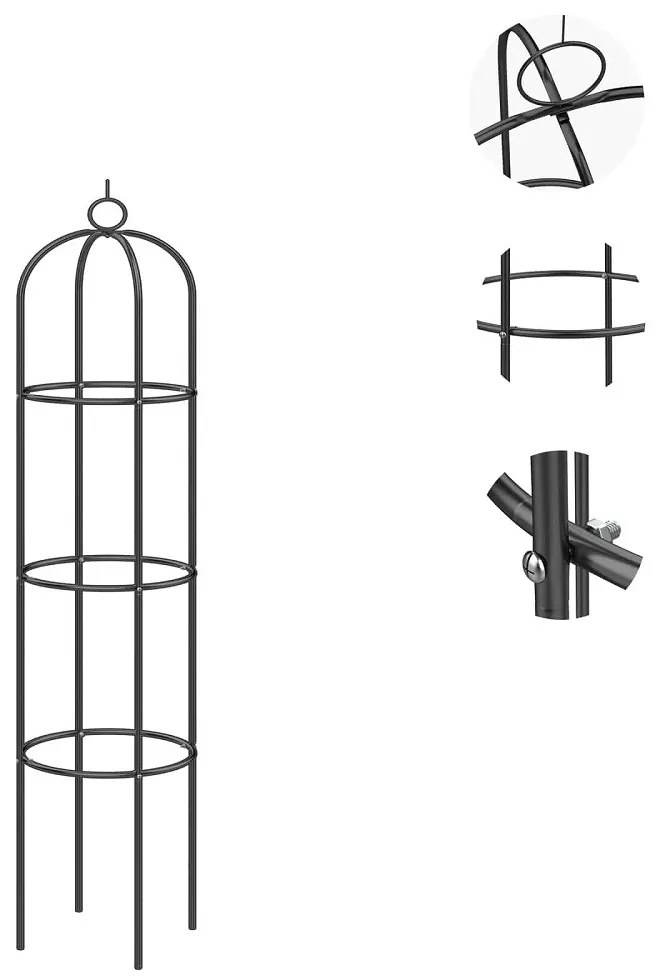 Kúszó virágtartó 200x40 cm Gardebruk