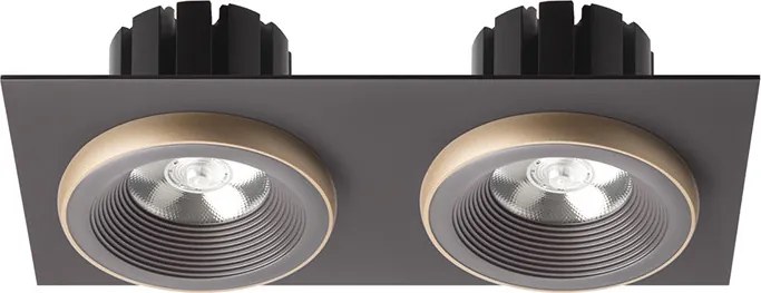 RENDL SHARM SQ II zápustná hnědá/perleťová zlatá 230V LED 2x10W 24° 3000K