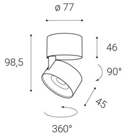 LED2 - LED Spotlámpa KLIP ON LED/11W/230V