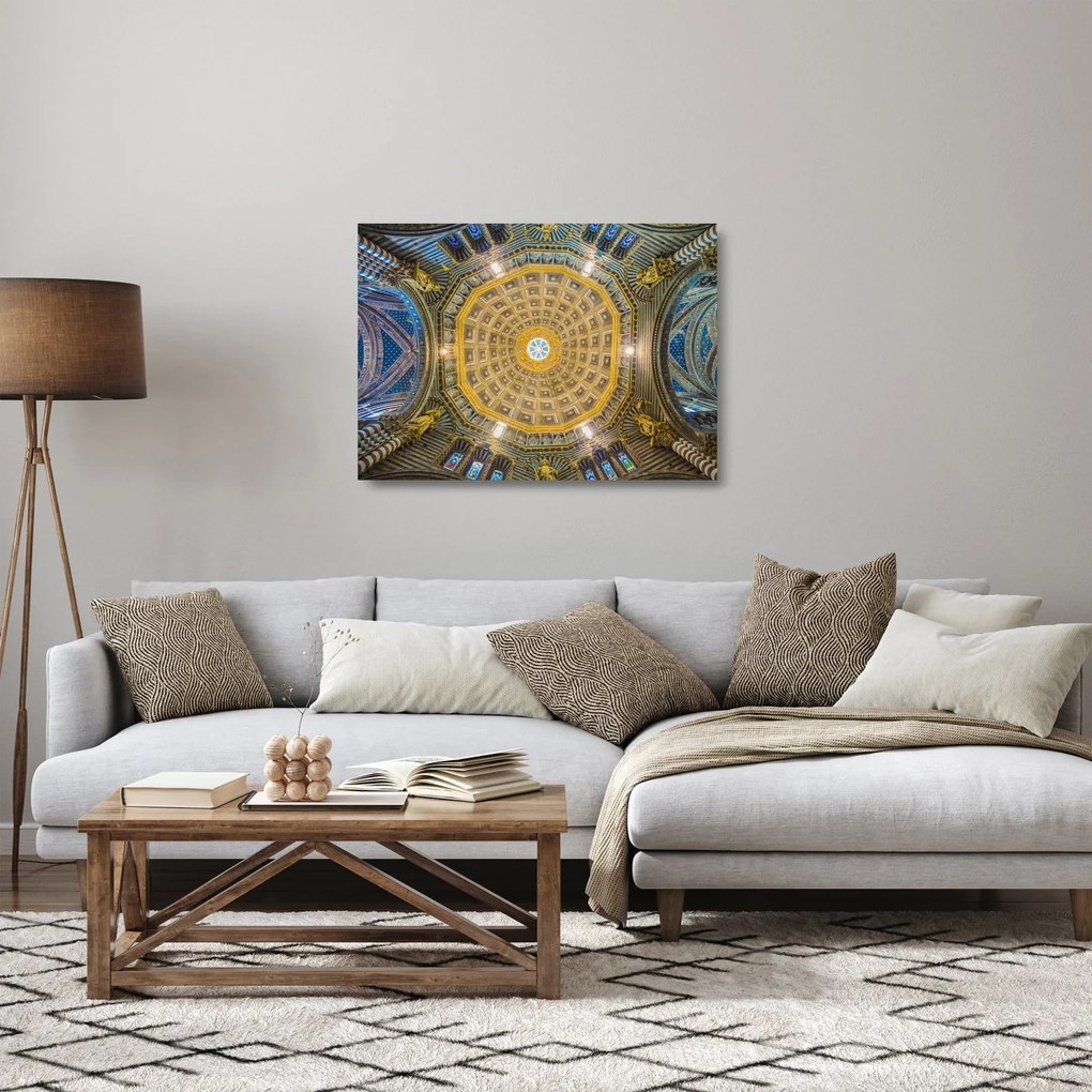A Siena templom mennyezetének képe (üvegen) (70x50 cm)