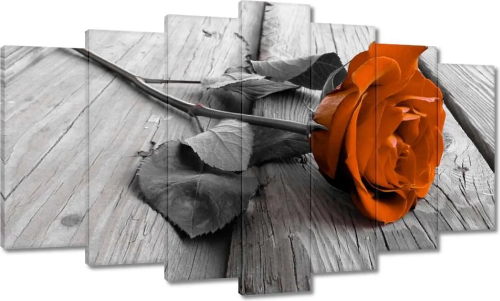 Vászonkép 140x80 Tearózsa Deszka