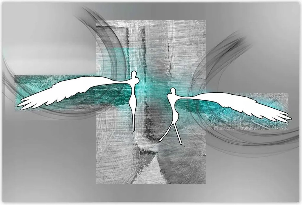 Poszterek 185x125 Angyalok a hálószobába Türkiz