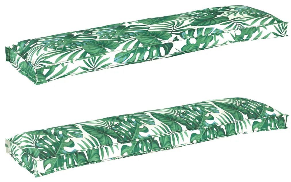 Raklap párna készlet Virágos 2 pcs Levélminta 150 x 40 x 8 cm