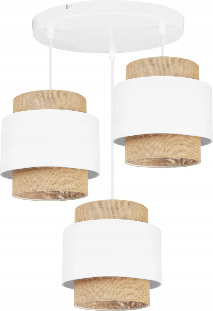 Mennyezeti Lámpa Lógó Csillár Hármas Lámpabúra Boho Juta Étkező Nappali