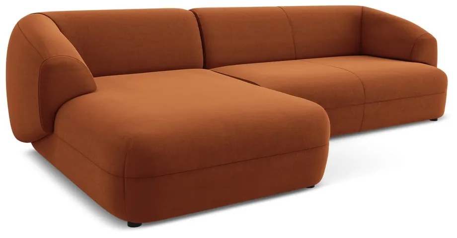 Narancssárga bársony sarokkanapé (bal oldali) Moana – Makamii