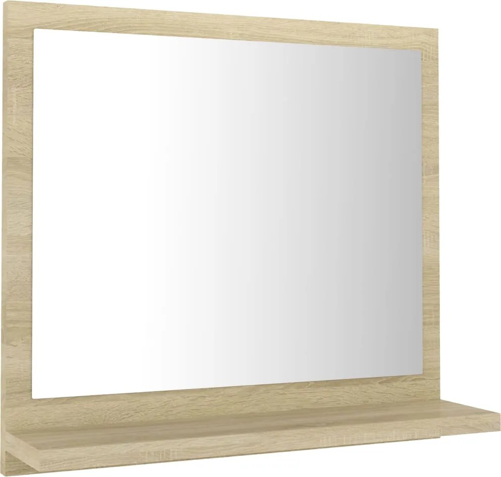 vidaXL sonoma tölgy színű szerelt fa fürdőszobai tükör 40x10,5x37 cm