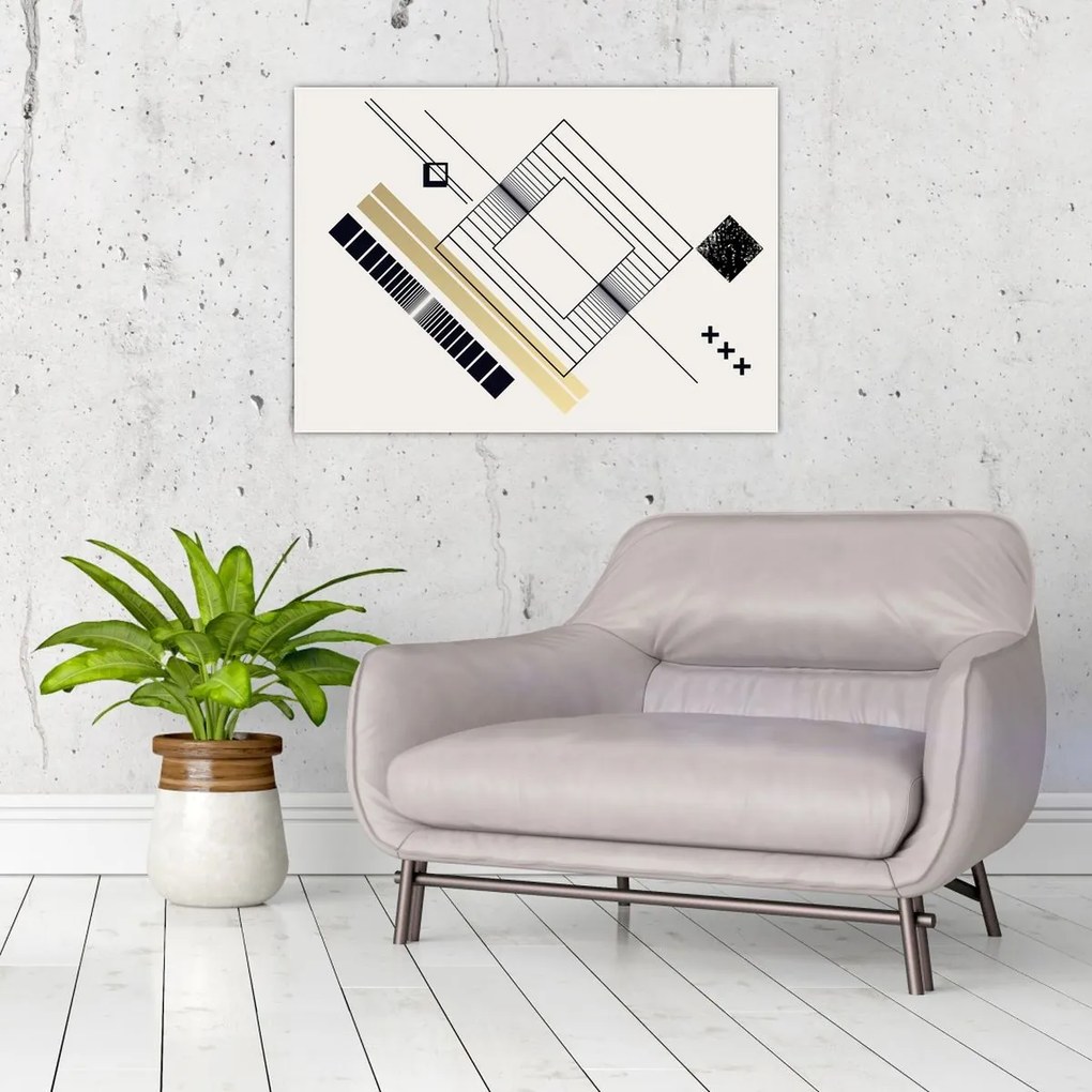 Üveg kép - Geometriai formák N⁰6 (70x50 cm)