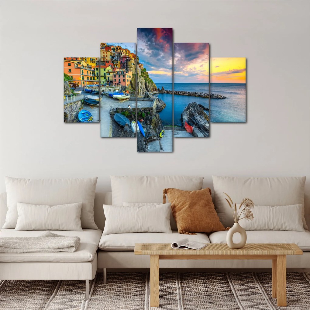 Kép - Mediterrán falu (150x105 cm)