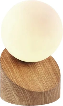 Globo 50300146 Asztali lámpa, fém fa megjelenésű, fehér üveg, kábel PVC fehér, érintés be/ki kapcsoló, ø: 100mm, M: 160mm, izzóval: 1x G9 LED 3W 230V, 330lm forrás, 275lm kimenet, 3000K