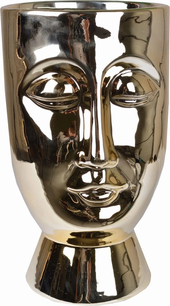 Kerámia váza arc Pawel arany