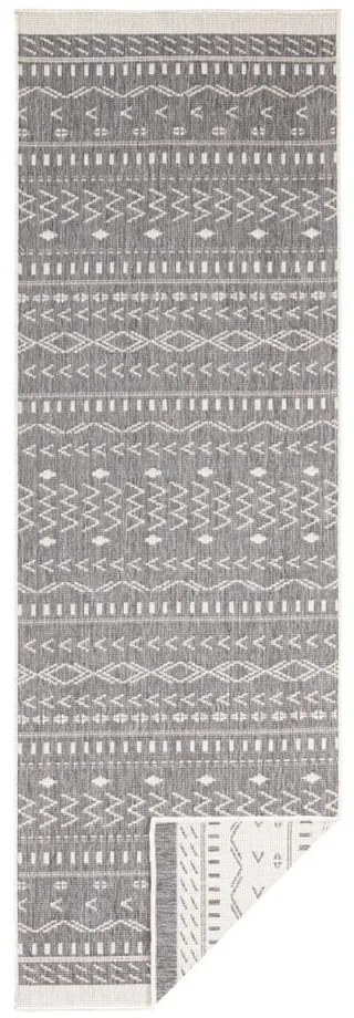 Kuba szürke-krémszínű kültéri szőnyeg, 350 x 80 cm - NORTHRUGS