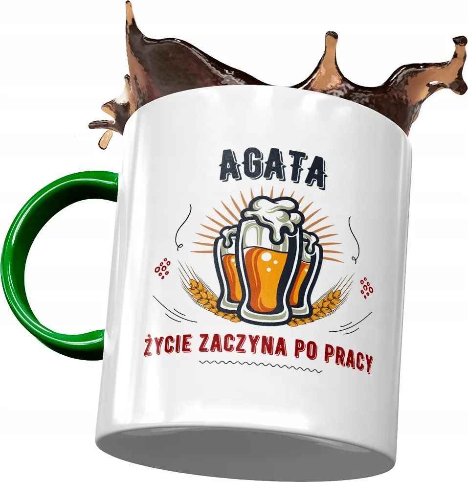 Zöld Bögre Ágota Ági Ajándék Nyomtatott Fotóval