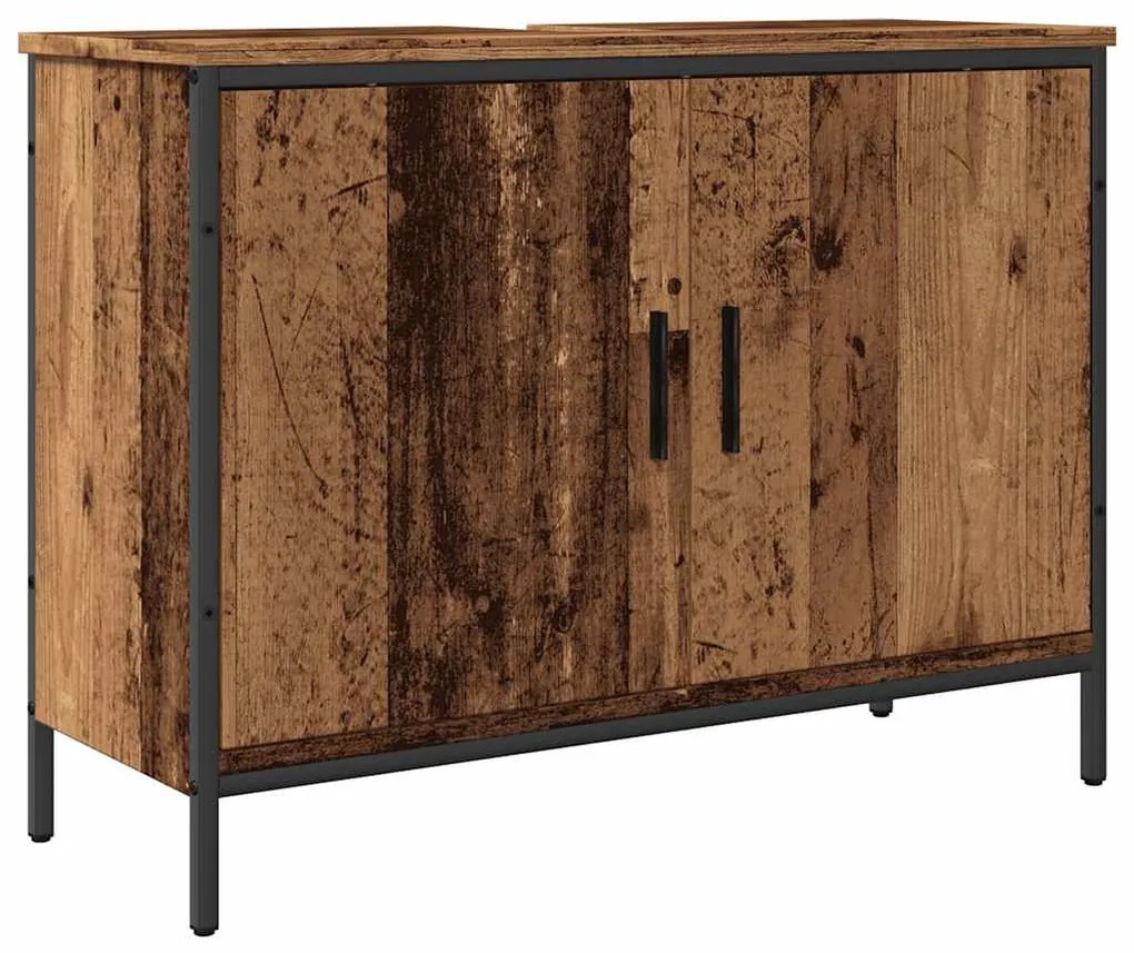 antik fa színű mosdószekrény 80 x 30 x 60 cm