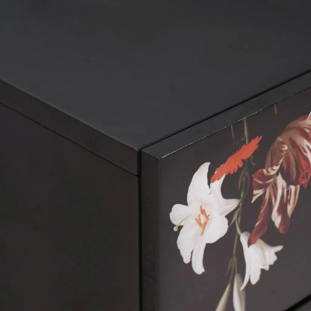 vidaXL Éjjeli asztal fiókkal Sokszínű 50 x 33 x 60 cm Tömör Mangófát