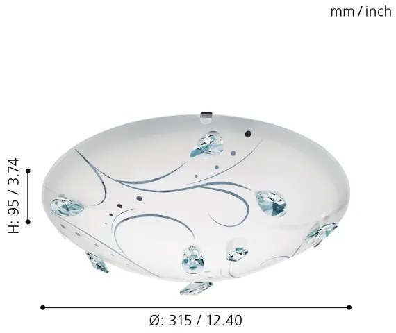 Eglo 95689 - LED Mennyezeti lámpa SORRENTA 1 LED/16W/230V