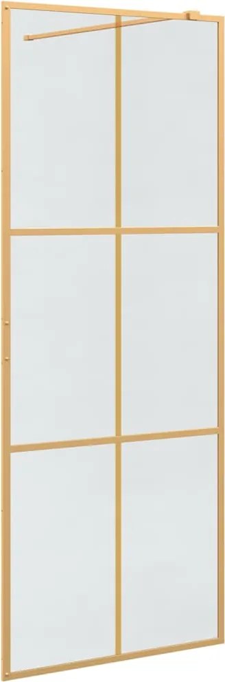 vidaXL Walk-in zuhanyfal Arany 80 x 195 cm edzett üveg