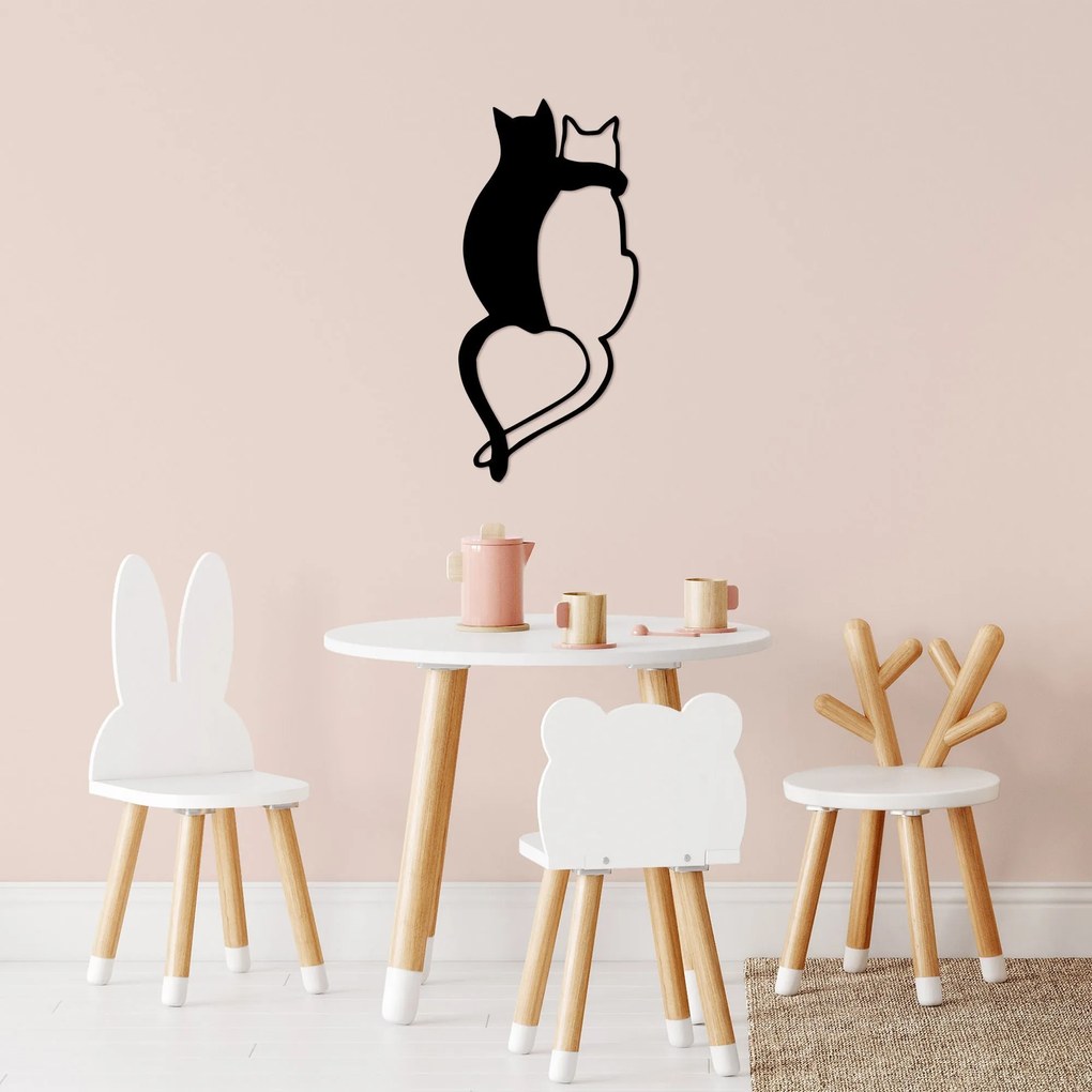 Fém fali dekoráció, Love Cats - 478