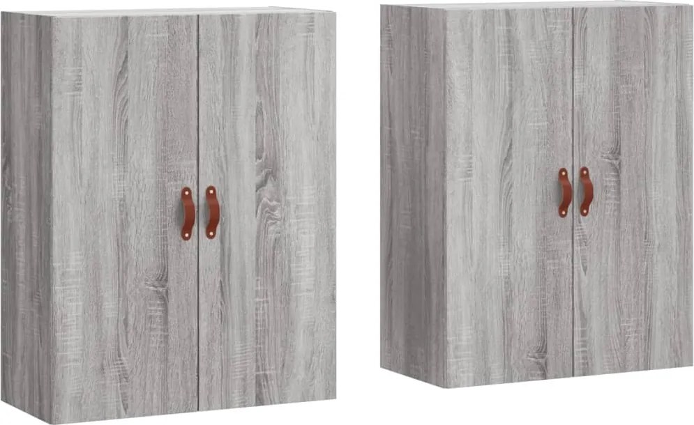 vidaXL 2 db szürke sonoma színű fali szekrény 69,5 x 34 x 90 cm
