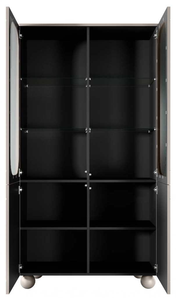 Sonatia II kétajtós vitrin 100 cm - kasmír