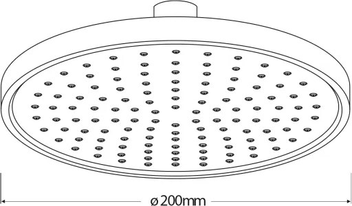 Aqualine - Fejzuhany átm. 20 cm matt fekete
