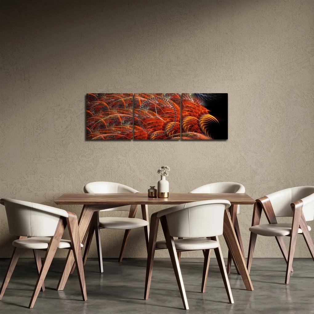 Kép - Absztrakt toll utánzat (órával) (90x30 cm)
