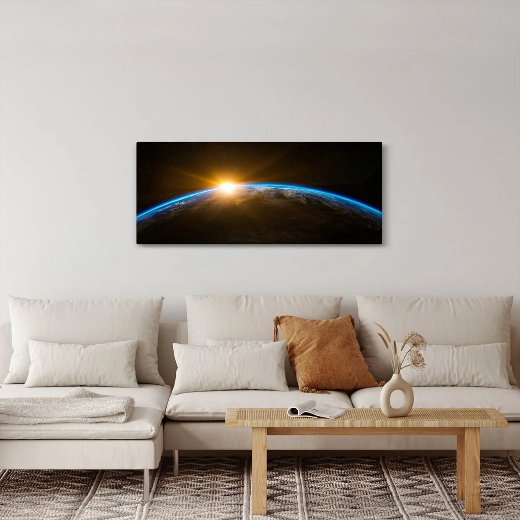 A Föld bolygó képe az űrből (120x50 cm)