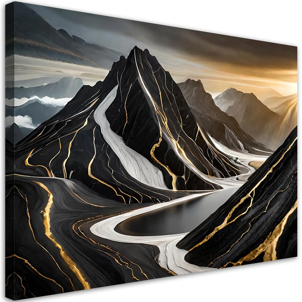 Gario Vászonkép A hegyek absztrakt minimalizmusa Méret: 90 x 60 cm