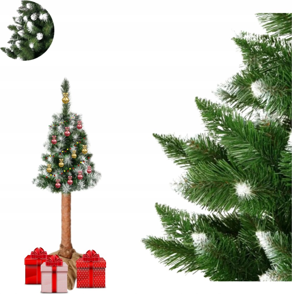 Sűrű Karácsonyfa A Törzsön Mesterséges Gyémánt Fenyő Karácsonyra |140CM