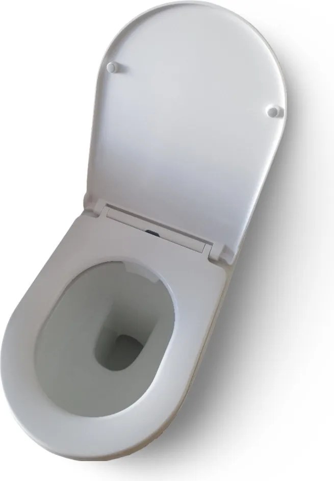 Eros ES OVAL - padlón álló WC - ülőkével komplett - perem nélküli öblítés - alsó/ hátsó kifolyású