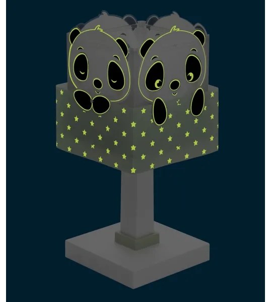 Dalber 63161H - Gyermeklámpa PANDA 1xE14/40W/230V zöld