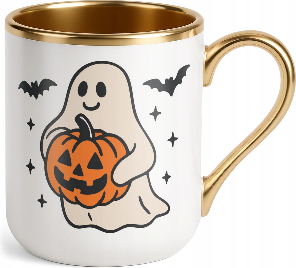 Prémium Bögre Arany Halloween Ősz Tök Szellem Ajándék