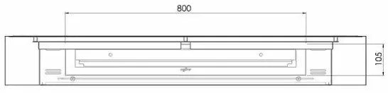 InFire - Fali BIO kandalló 120x56 cm 3kW fekete