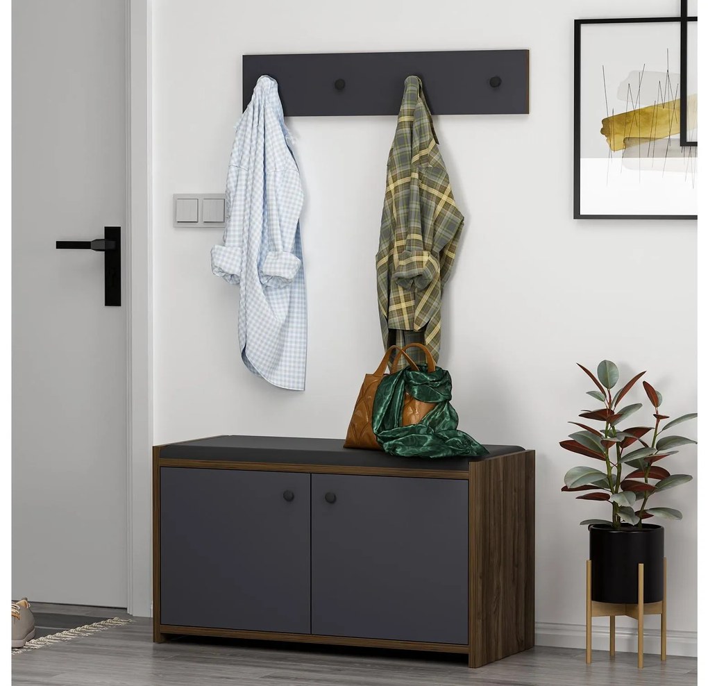 Előszoba szett Zorro (antracit). Akció -25%. 1089129