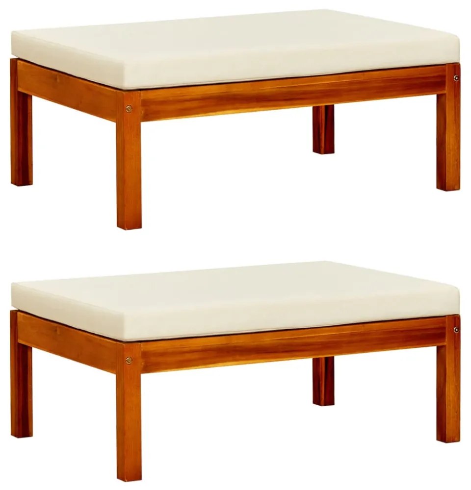 2 db tömör akácfa kerti lábtartó