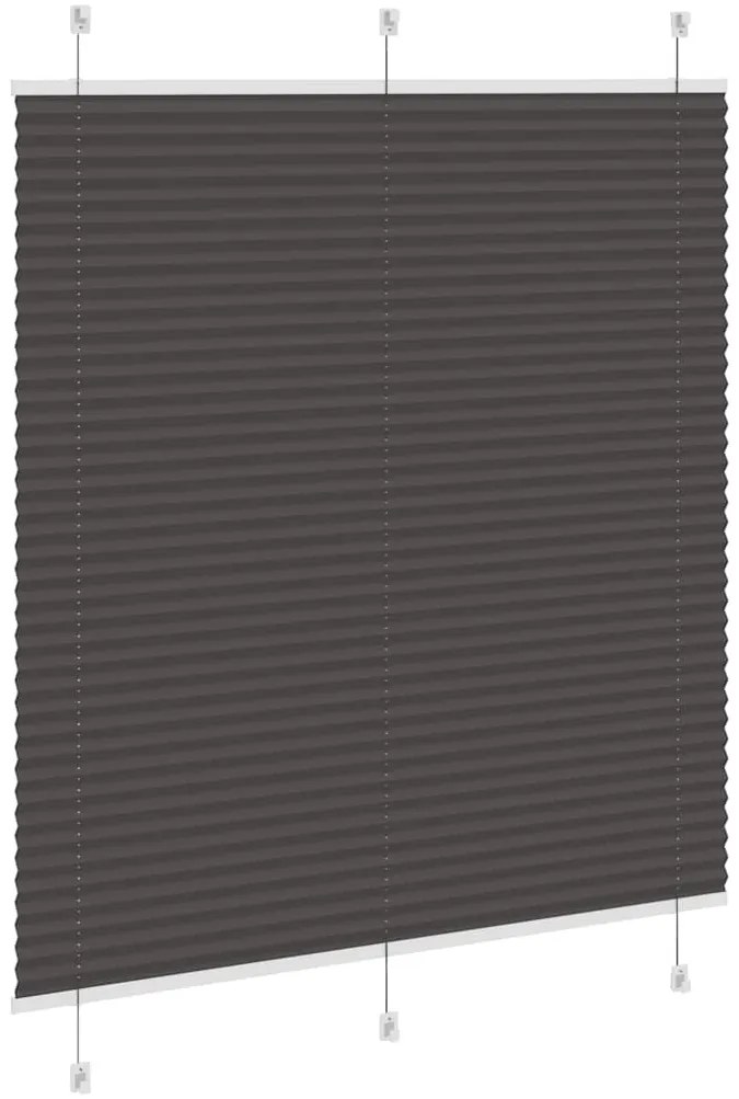 pliszírozott redőny fekete 120x150 cm szövetszélesség 119,4 cm