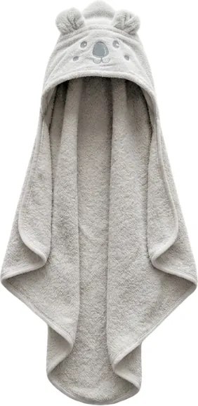 Gyerek fürdőlepedő kapucnival KODA 75x75 cm, szürke