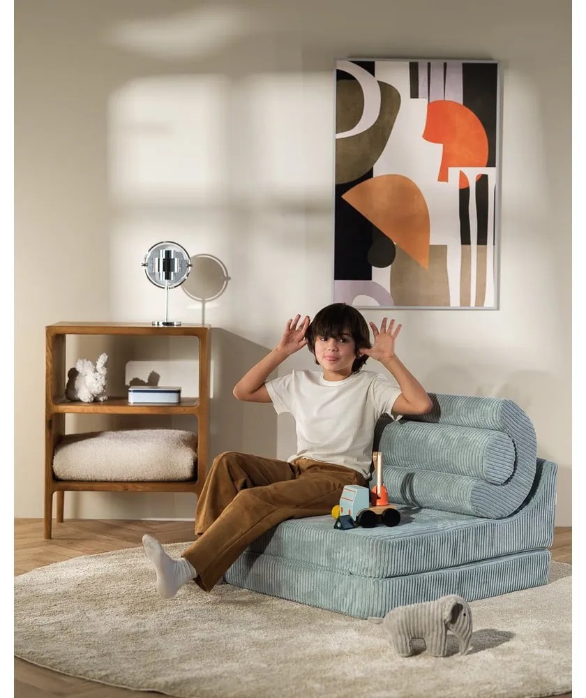 Mentazöld kordbársony gyerek fotel Flipster – Wigiwama