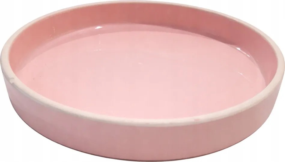 Dekoratív tálaló tál kerámia rózsaszín