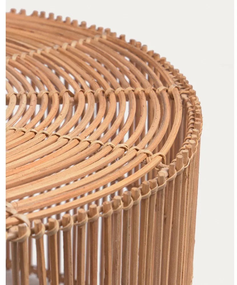 Natúr színű rattan kerek dohányzóasztal szett 2 db-os ø 66 cm Elmima – Kave Home