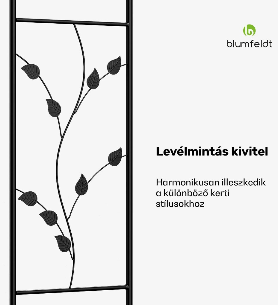 FloraBelle Cupola rózsaszín boltív, dekoratív levélminták, időjárásálló, segédeszköz kúszónövényekhez