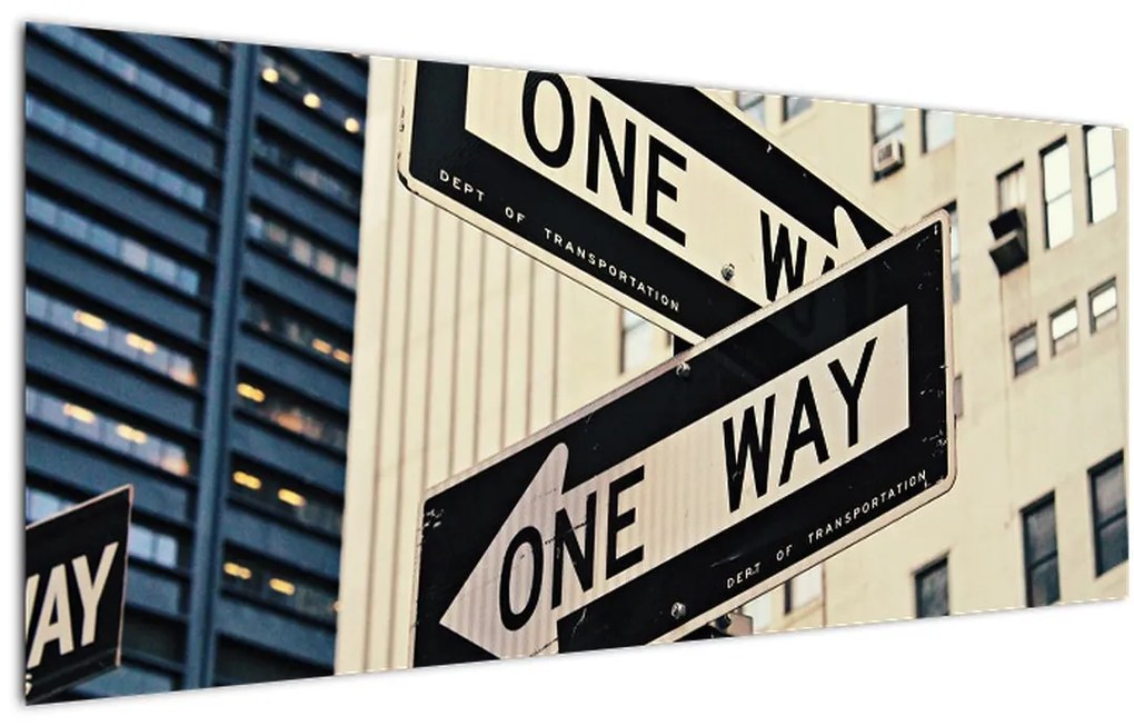 Kép - New York ONE WAY (120x50 cm)