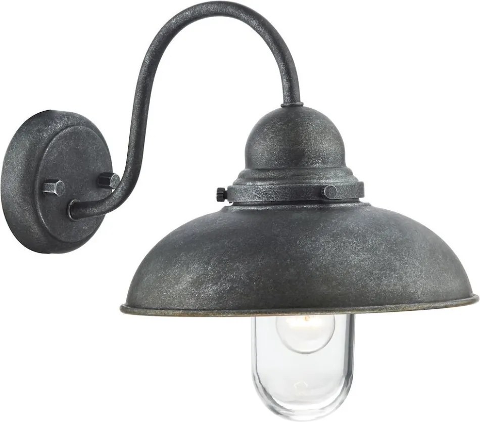 DAR LIGHTING DYN0737 DYNAMO Klasszikus Kültéri Fali Lámpa Átlátszó, Szürke E14 IP44
