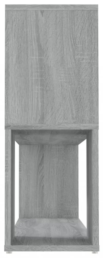 szürke sonoma színű szerelt fa könyvszekrény 100x24x63 cm