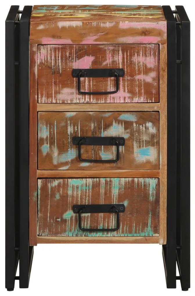 Éjjeliszekrény 40 x 35 x 50 cm tömör újrahasznosított fa