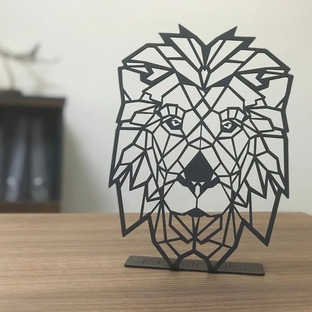 Aslan fém fali dekoráció, 20×30 cm