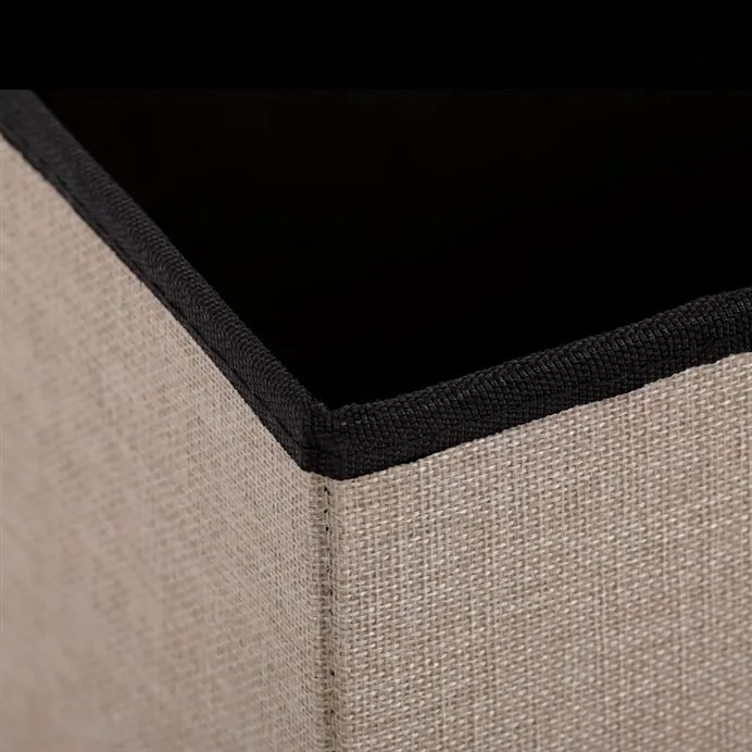 Tárolós Puff, Bézs Szövet. TAB-461 CRM2