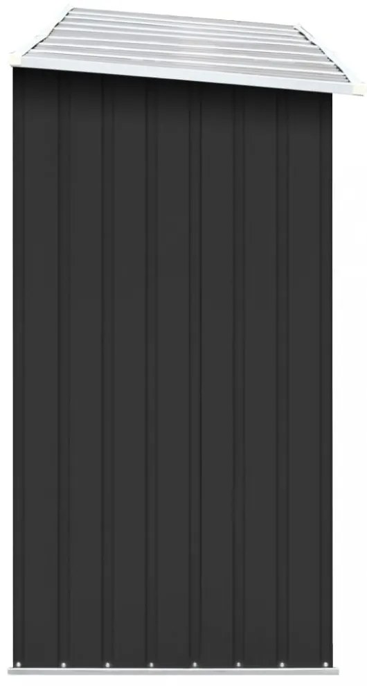 antracit horganyzott acél kerti tűzifatároló 330 x 84 x 152 cm