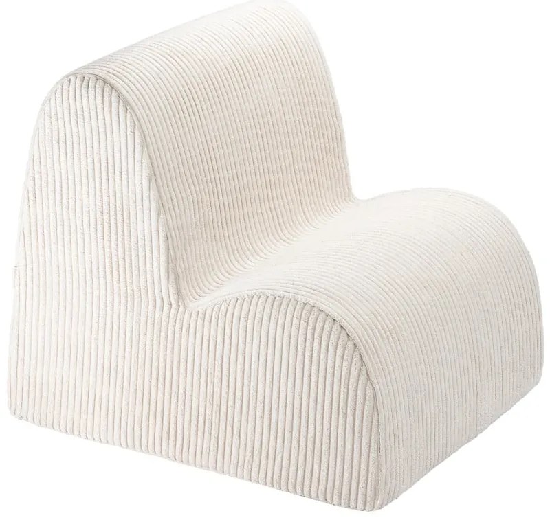 Krémszínű kordbársony gyerek fotel Cloud – Wigiwama