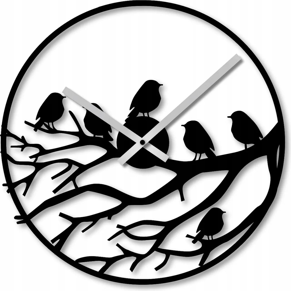 Falióra 60 cm Falióra Nagy Áttört Óra Madarak Fa