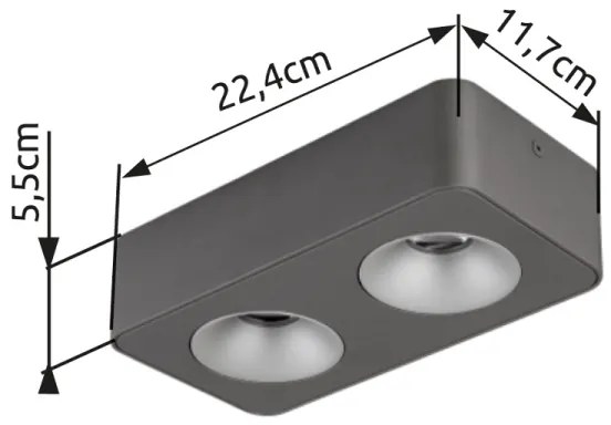 Globo 43100-2 - LED Mennyezeti lámpa HANGARAU LED/11W/230V 11,7x22,4 cm